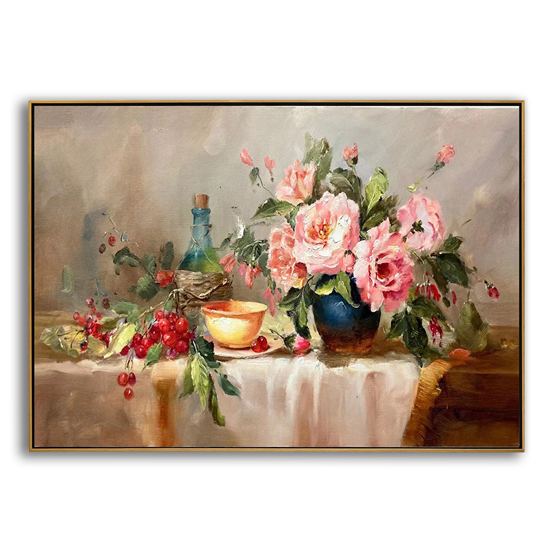 Still Life Floral Painting on Canvas  Still Life Floral Painting on Canvas