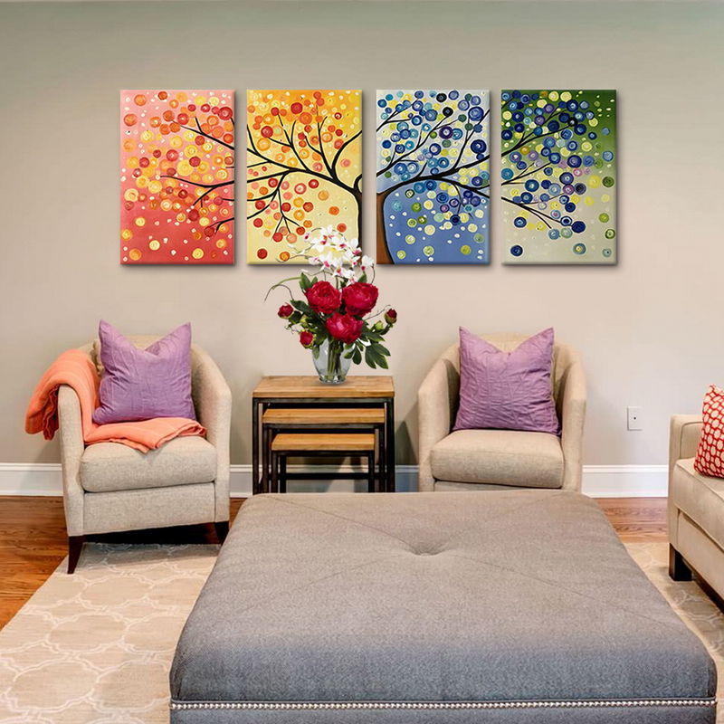 Hand Painted Canvas Oil Painting For Sale Money Tree Wall Art