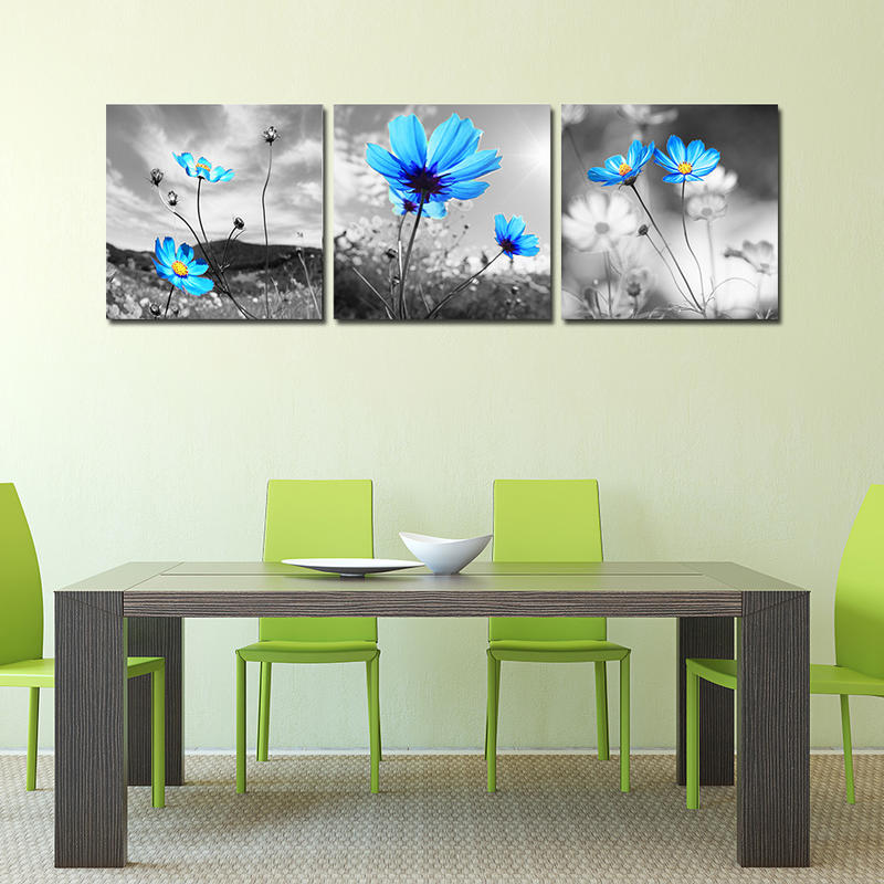 Blue Flower Still Life Paintings Wall Decor