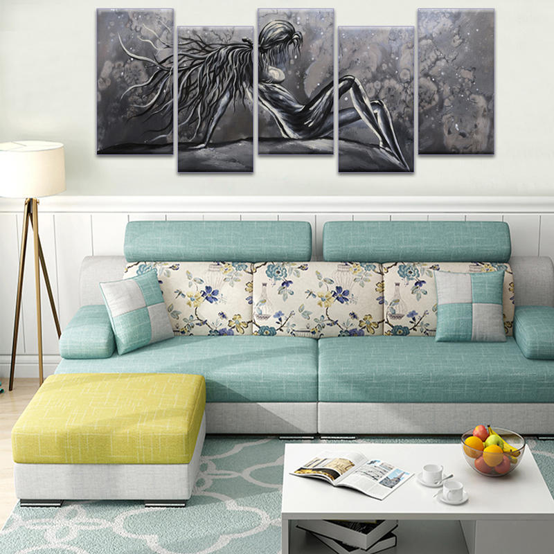 Abstract Wall Art Portrait Oil Painting on Canvas