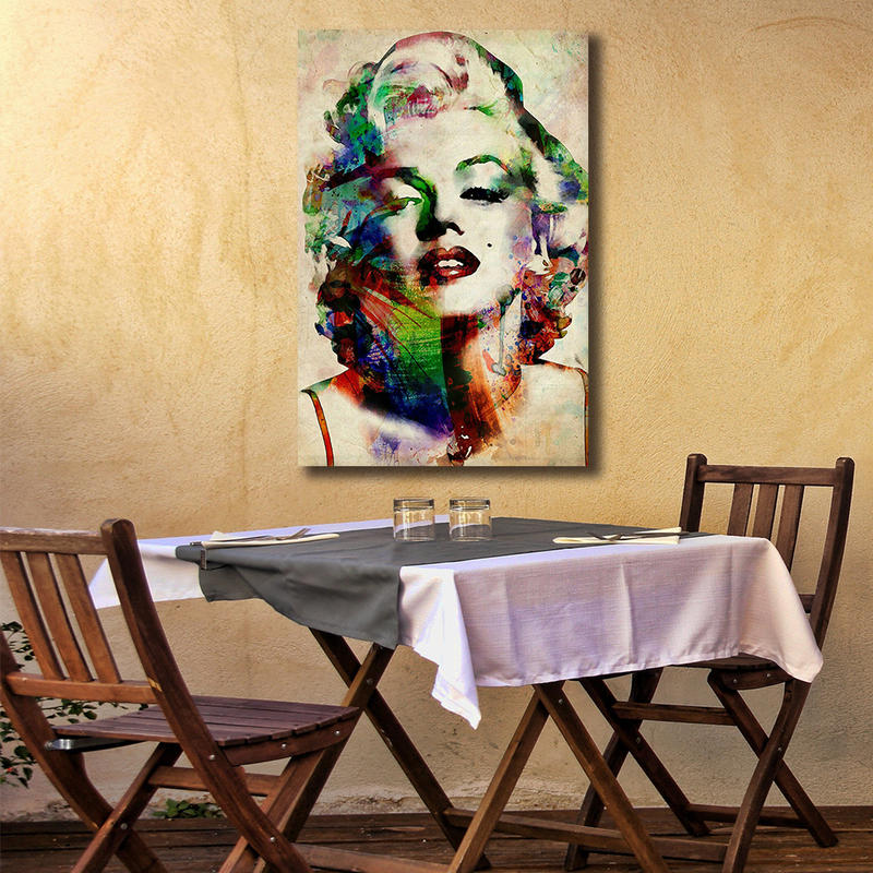 Colorful Marilyn Monroe Framed Wall Art Pianting on Canvas