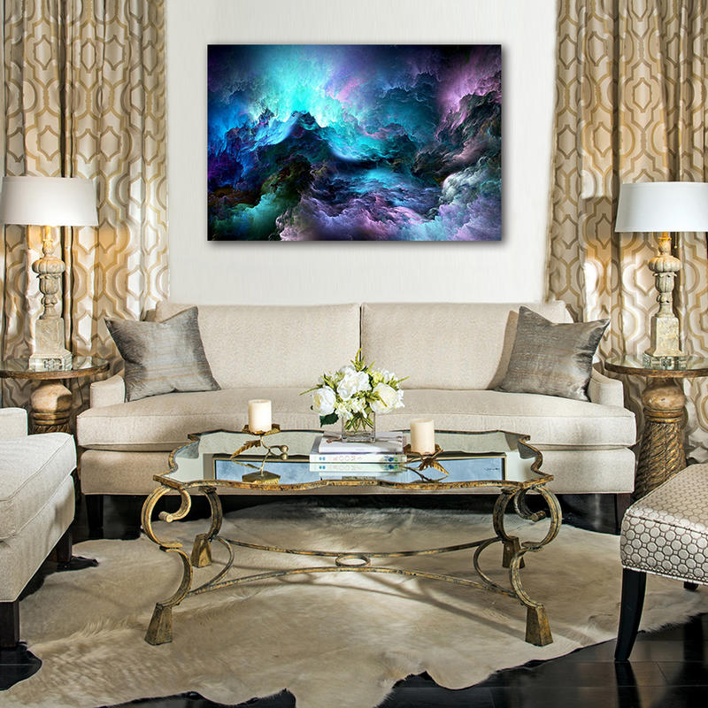 Colorful Abstract Canvas Painting for Bedroom Living Room Decor