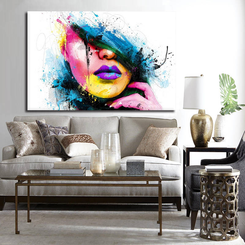 Colorful Abstract Figures Canvas Prints Painting Artwork