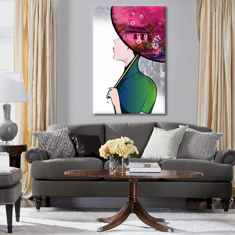 Abstract Women Painting  Canvas Prints 