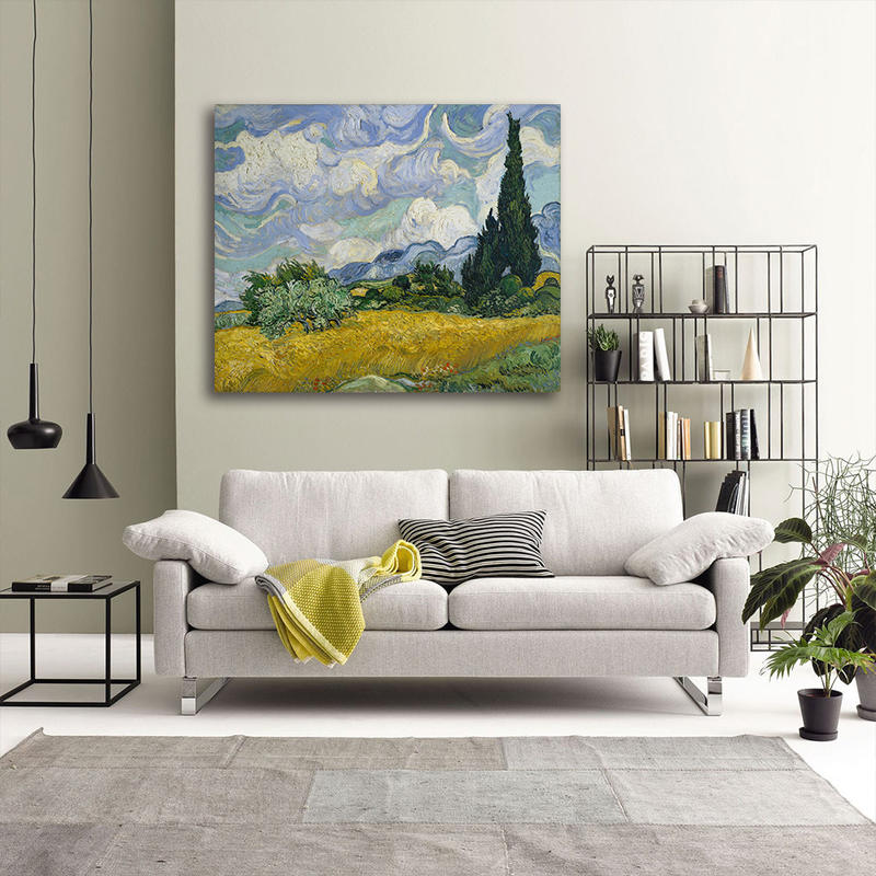 Van Goah Wheat Field with Cypresses Canvas Prints