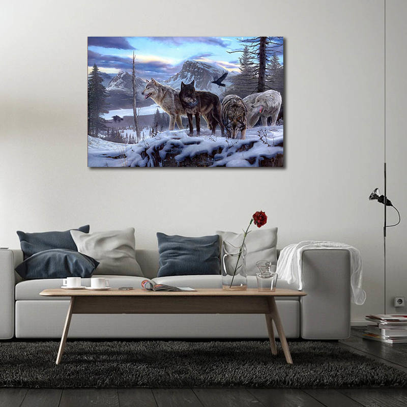 Wolf Canvas Painting for Home Decor Wolf Canvas Painting for Home Decor
