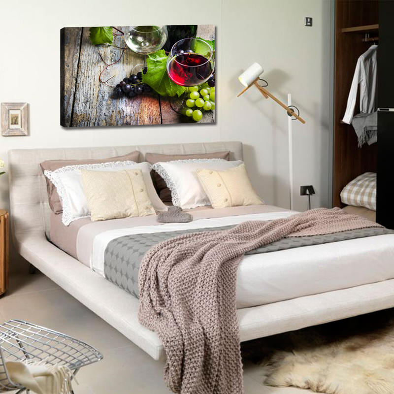 Wine and Grape Canvas Prints for Dining Room Decor