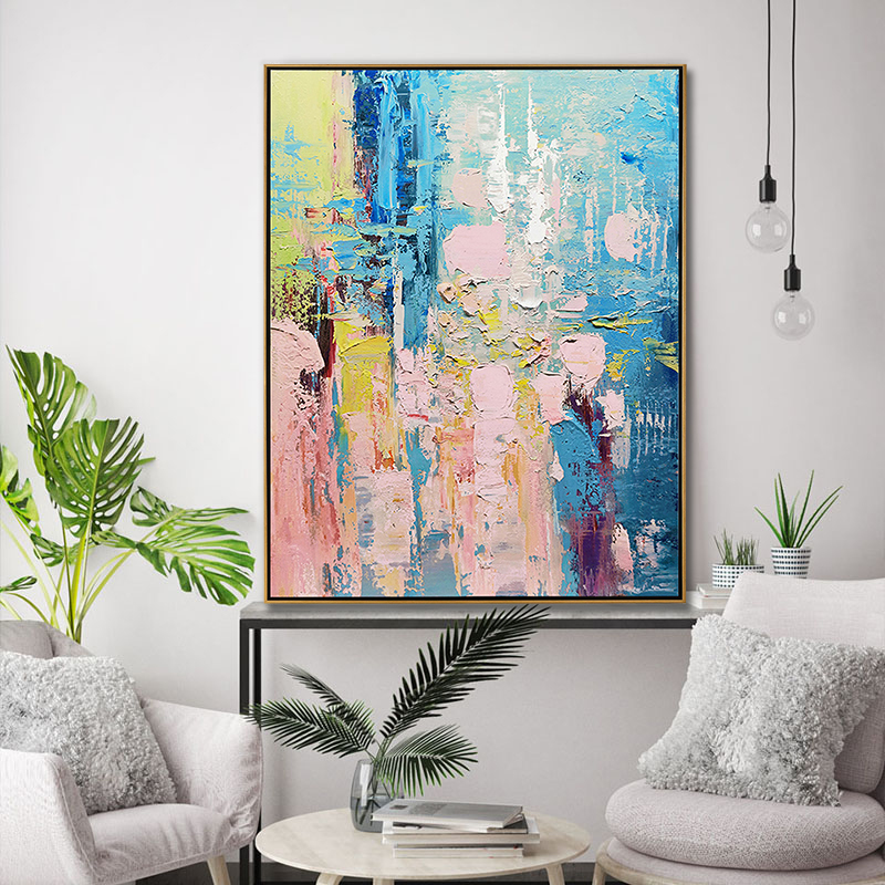 Colorful Abstract Oil Painting on Canvas Colorful Abstract Oil Painting on Canvas