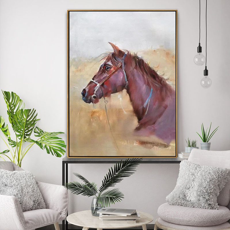 Abstract Horse Oil Painting on Canvas