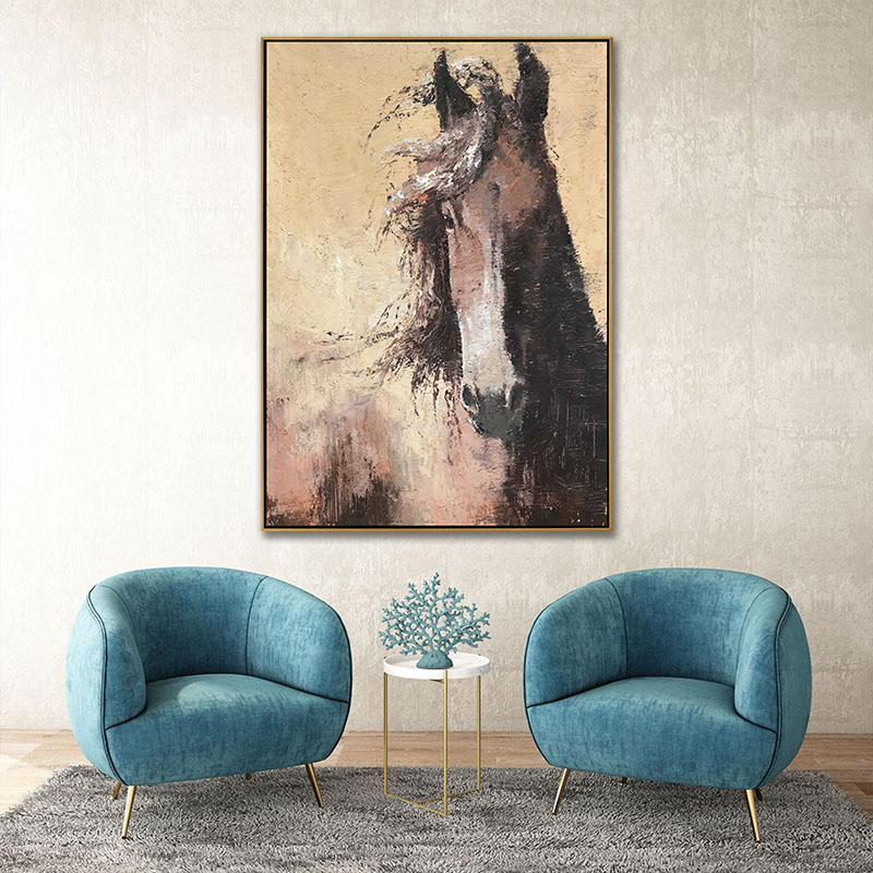 Hand Painted Horse Oil Painting on Canvas