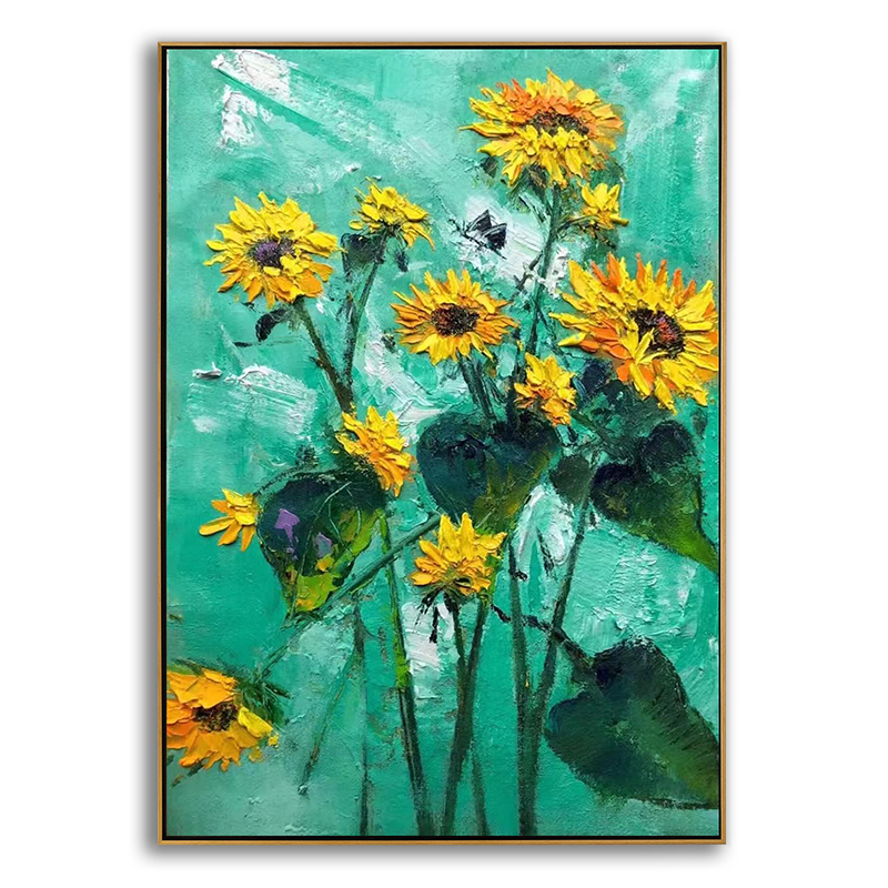 Sunflower Canvas Painting for Wall Decorations
