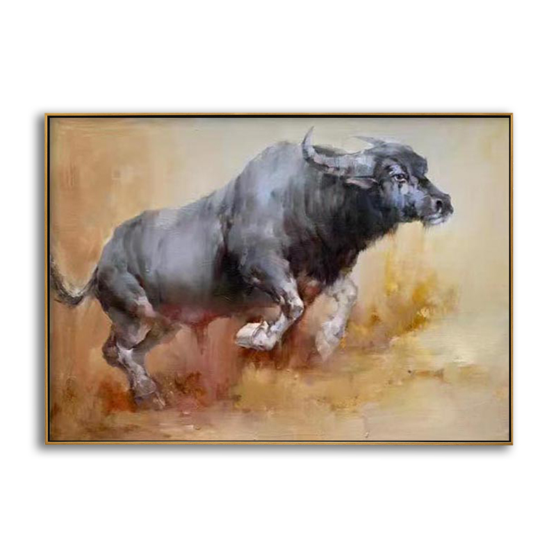 Bull Canvas Painting Wall Art