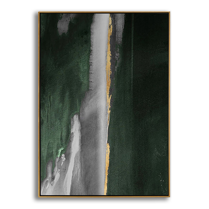 Green And Gold Abstract Painting